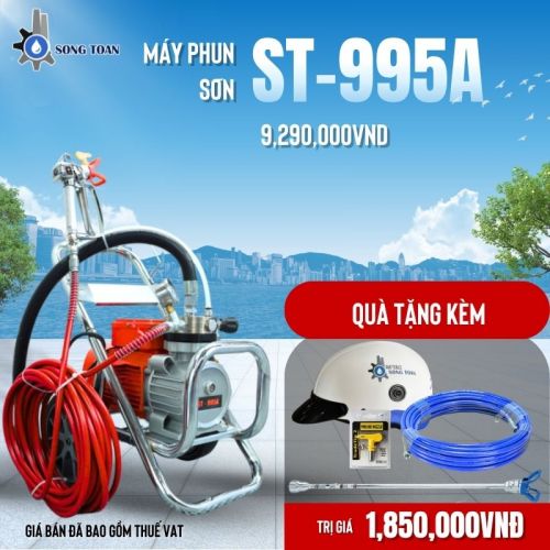 MÁY PHUN SƠN NƯỚC SƠN DẦU ĐẦU INOX - SEITO 995A