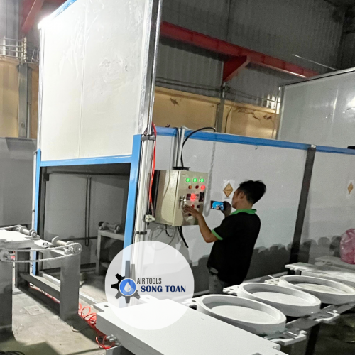 HỆ THỐNG DÂY CHUYỀN SƠN TĨNH ĐIỆN BÁN TỰ ĐỘNG