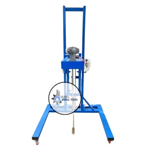 MÁY KHUẤY SƠN KHÍ NÉN 5PISTON 1 HP CHO THÙNG 200 LÍT