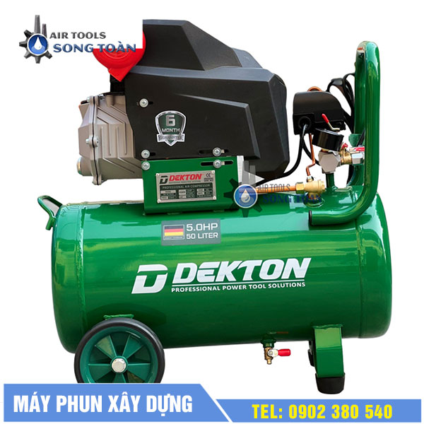 Máy nén khí DEKTON công suất 5.0HP-50 lít màu xanh