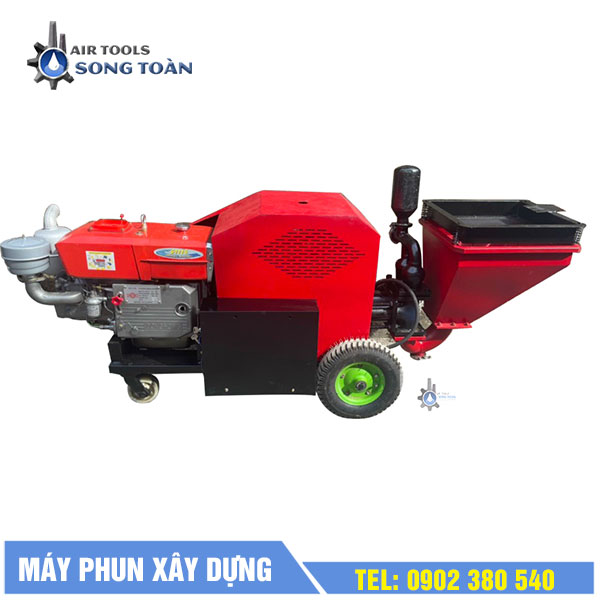 Máy phun vữa piston chạy dầu diesel
