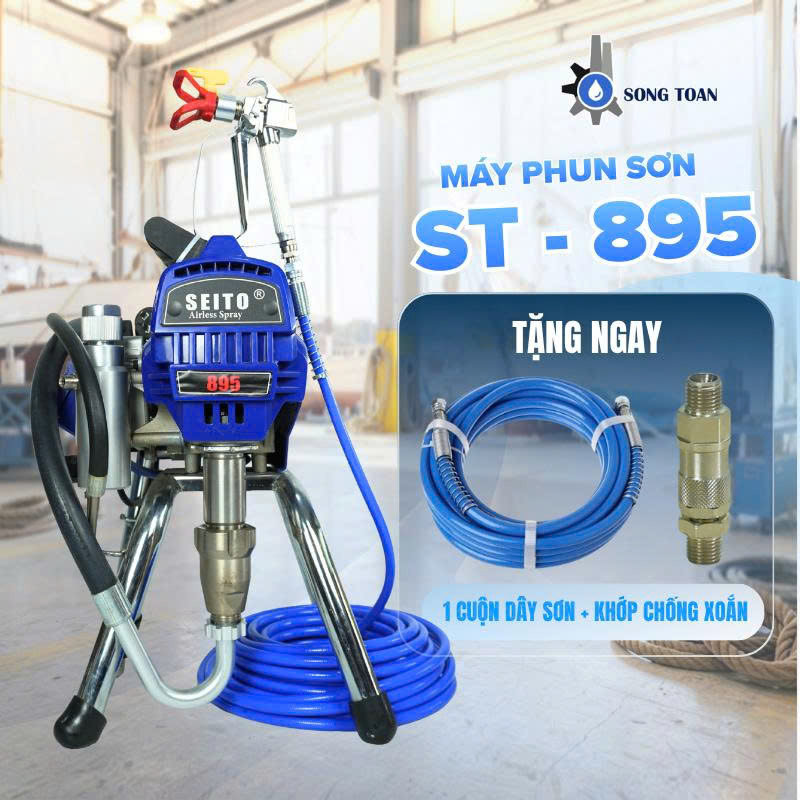 Máy phun sơn dầu, sơn epoxy piston 895 