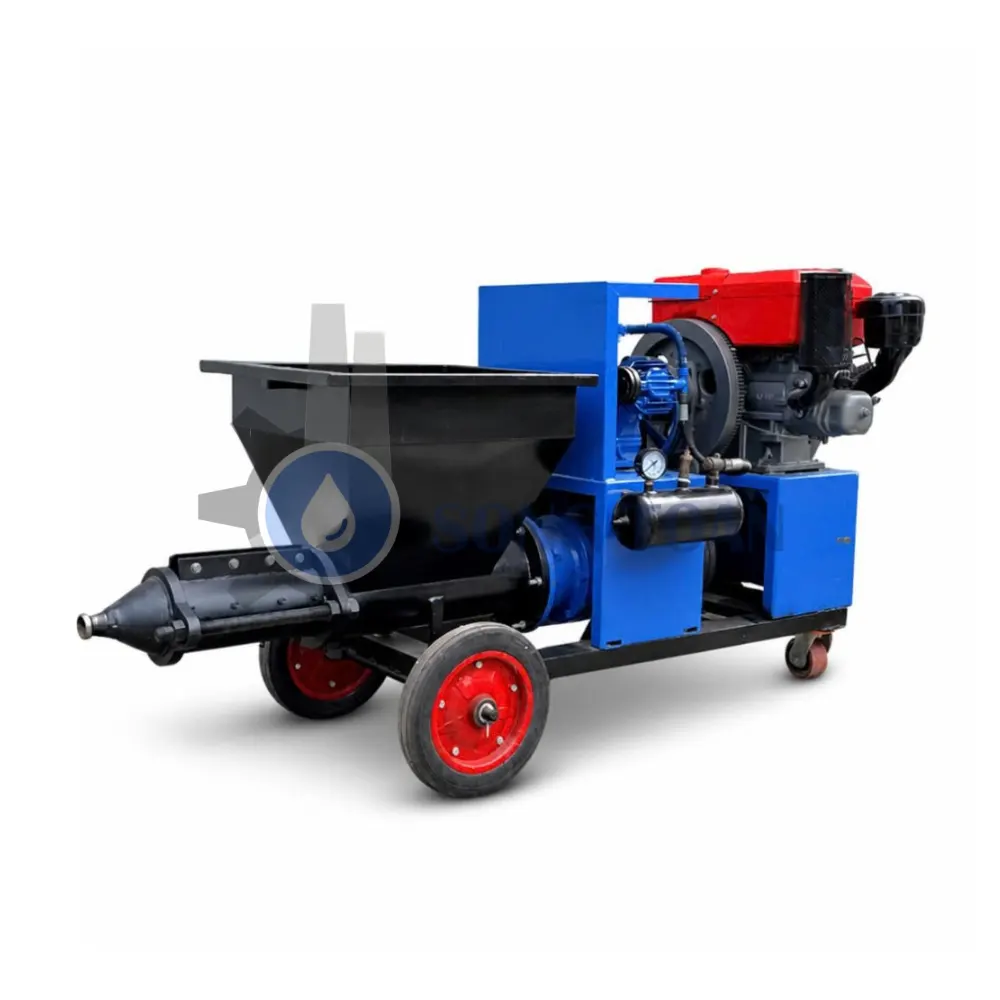 Máy phun vữa trát tường chạy dầu diesel ST-M6